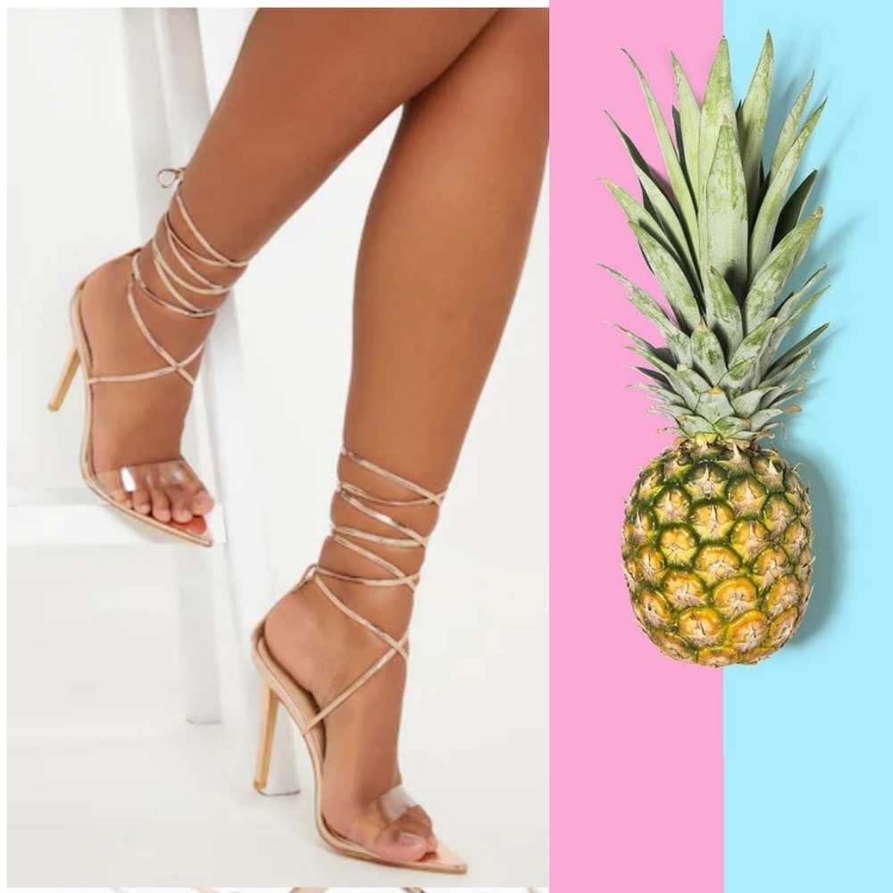 Pretty Little Thing Rose Gold Barely There Sandal